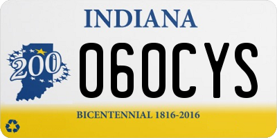 IN license plate 060CYS