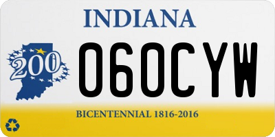 IN license plate 060CYW