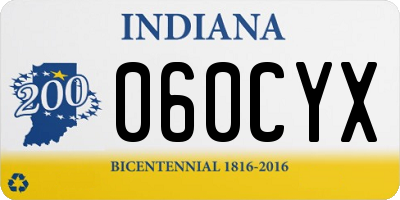 IN license plate 060CYX