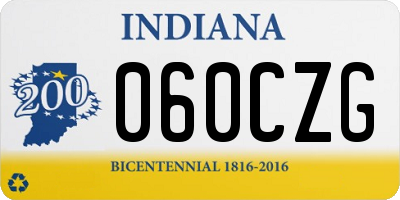 IN license plate 060CZG