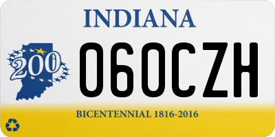 IN license plate 060CZH