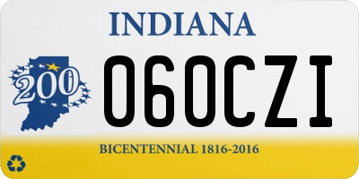 IN license plate 060CZI