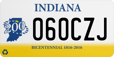 IN license plate 060CZJ