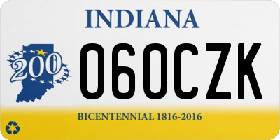 IN license plate 060CZK