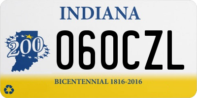 IN license plate 060CZL