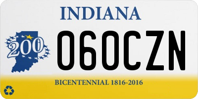 IN license plate 060CZN
