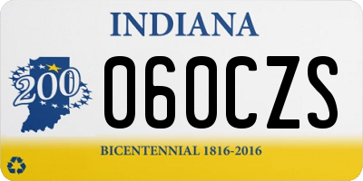 IN license plate 060CZS