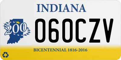IN license plate 060CZV