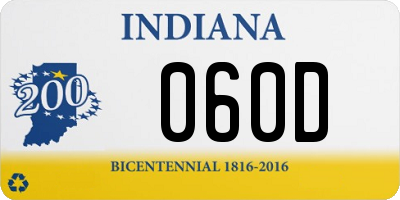 IN license plate 060D