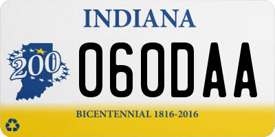 IN license plate 060DAA