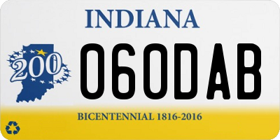 IN license plate 060DAB