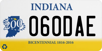 IN license plate 060DAE
