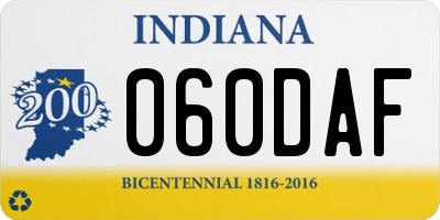 IN license plate 060DAF