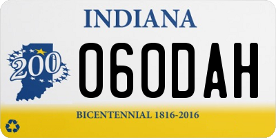 IN license plate 060DAH