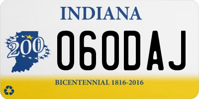 IN license plate 060DAJ