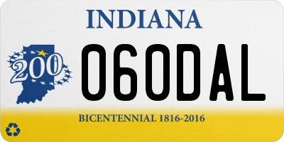 IN license plate 060DAL