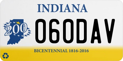 IN license plate 060DAV