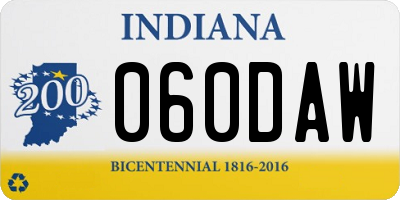 IN license plate 060DAW