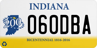 IN license plate 060DBA