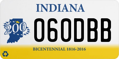 IN license plate 060DBB