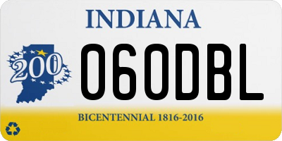 IN license plate 060DBL