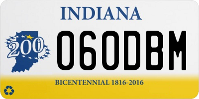 IN license plate 060DBM