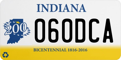 IN license plate 060DCA