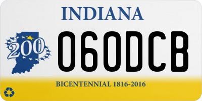 IN license plate 060DCB