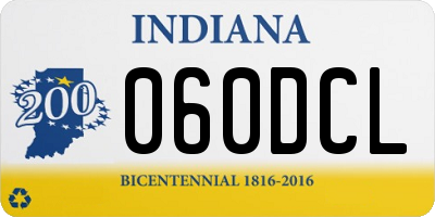 IN license plate 060DCL