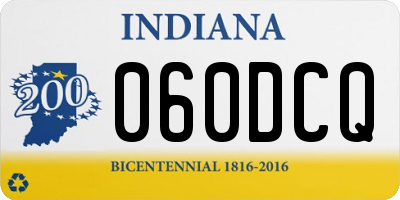 IN license plate 060DCQ