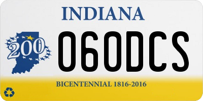 IN license plate 060DCS