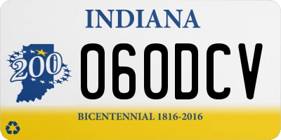 IN license plate 060DCV