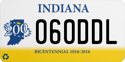 IN license plate 060DDL