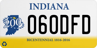 IN license plate 060DFD