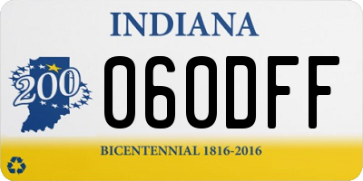 IN license plate 060DFF