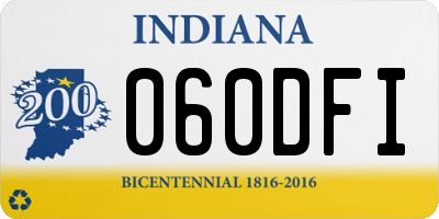 IN license plate 060DFI