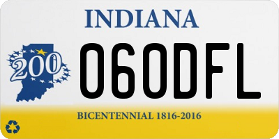 IN license plate 060DFL