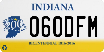 IN license plate 060DFM