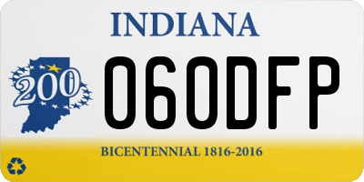 IN license plate 060DFP