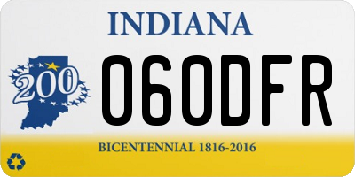 IN license plate 060DFR