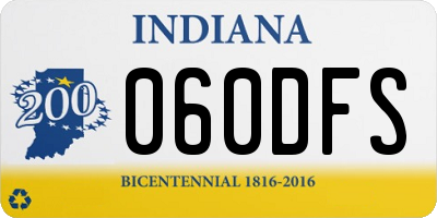 IN license plate 060DFS
