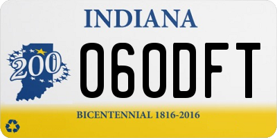 IN license plate 060DFT