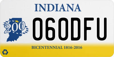 IN license plate 060DFU