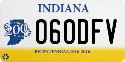 IN license plate 060DFV