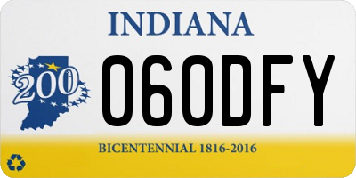IN license plate 060DFY