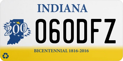 IN license plate 060DFZ
