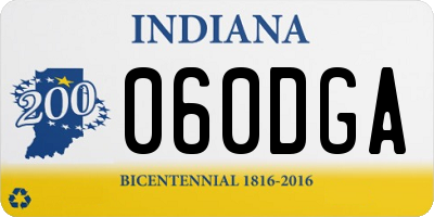 IN license plate 060DGA