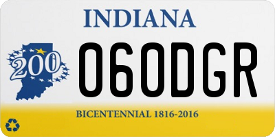 IN license plate 060DGR