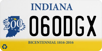 IN license plate 060DGX