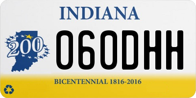 IN license plate 060DHH
